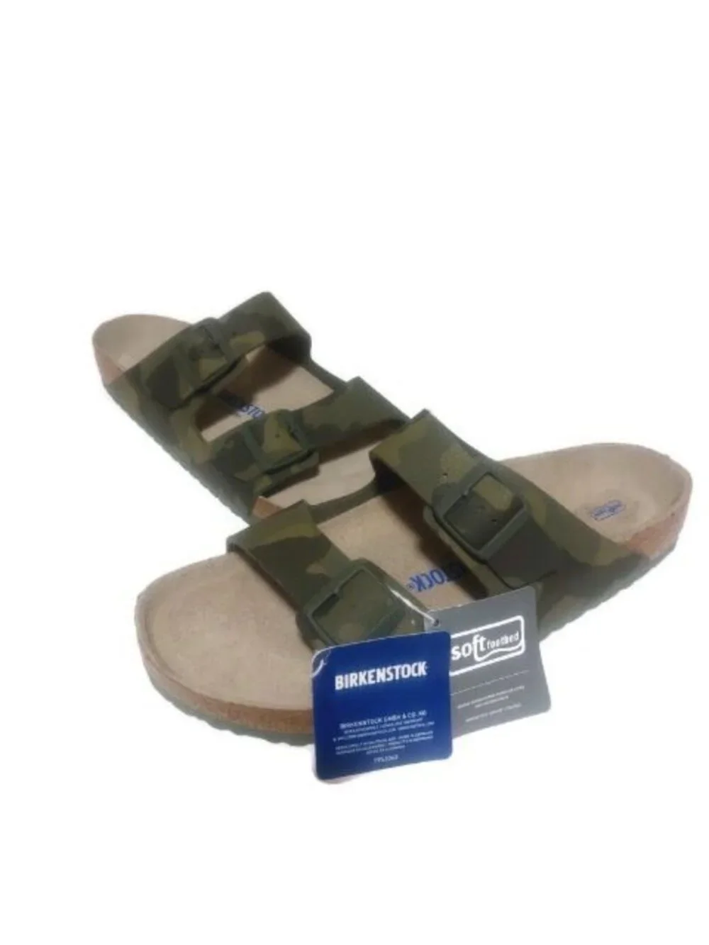 Birkenstock Mens Size 13 Arizona Birko-Flor Sandals Desert Soil Camouflage Green - Picture 5 of 9